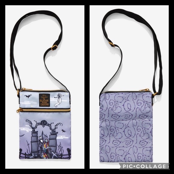 Loungefly Handbags - Loungefly The Nightmare Before Christmas Graveyard Passport Crossbody Bag